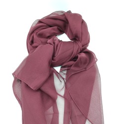 Burgundy Thin Silk Scarf